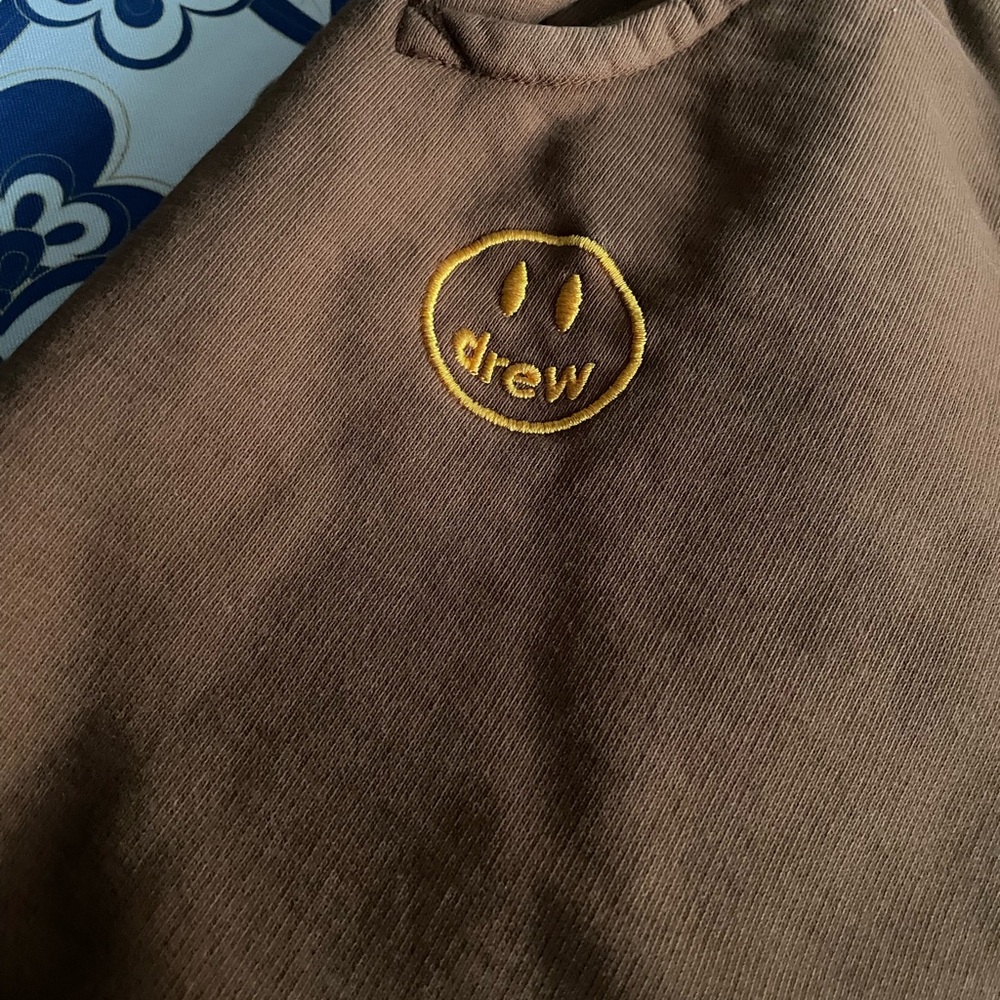 Drew Brown Sweatshirt with Yellow Logo